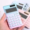 Solar Powered Calculator Large Display Big Buttons Auto Shutdown Clear Large LCD Display Portable Calculator Office Supplies