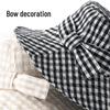 Women's Plaid Bowknot Wide-Brim Bucket Hat
