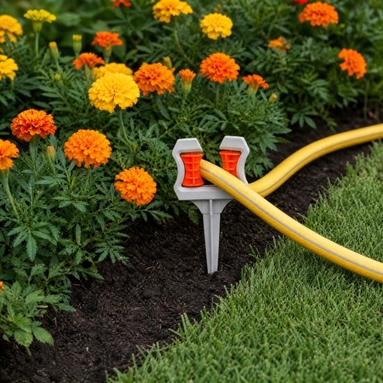 Garden Hose Guide Spike, Watering Hose Guide with Rollers, Water Pipe Holder Stake, Protect Plants And Prevent Tangles for Outdoor Yard