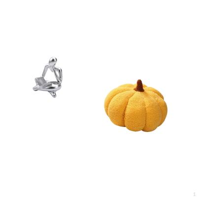 Abstract Pumpkin Thinker Statue Decorative Cushion for Tabletop Living Room Shelf Office Bookshelf