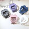 Simple Clip Heart-shaped Hairpin Duckbill Clip with Strong Grip for Back of Head Bun Hollow Head Ornament