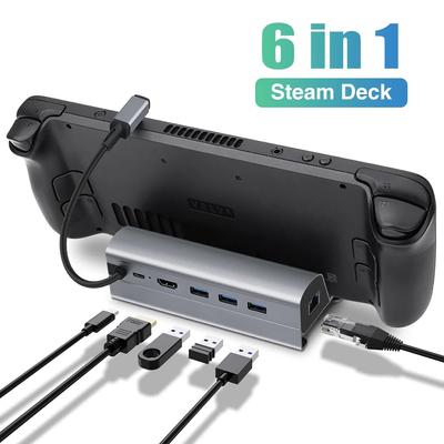 Neu Dampf Deck Dock Station TV Basis Ständer Hub Halter Docking USB C Zu RJ45 Ethernet HDMI USB 3,0 Typ-c