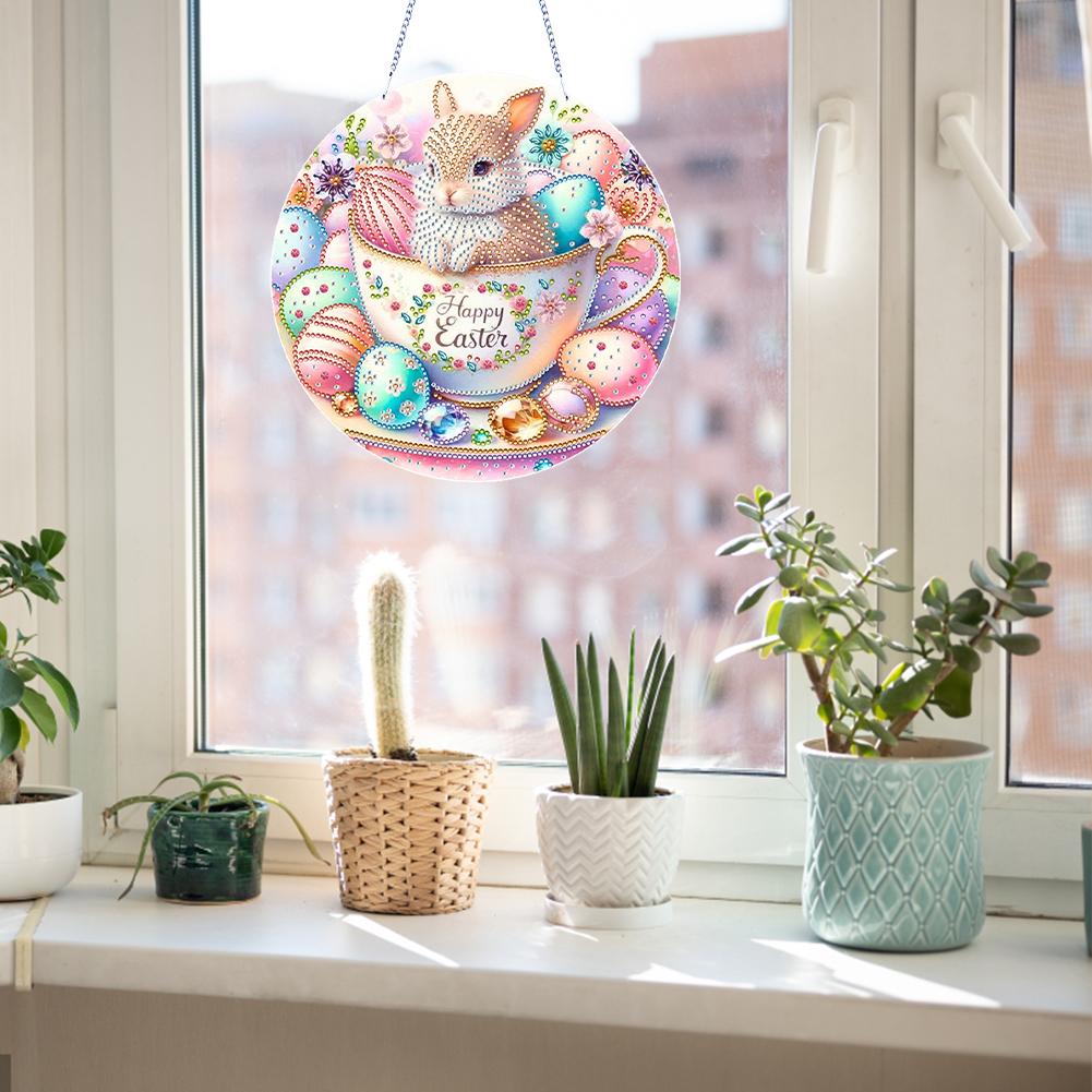 Pinguin 5D DIY Diamantmalerei Punkte Anhänger Diamantmalerei Ornamente Diamantmalerei Hängeanhänger für Garten Fenster Dekoration