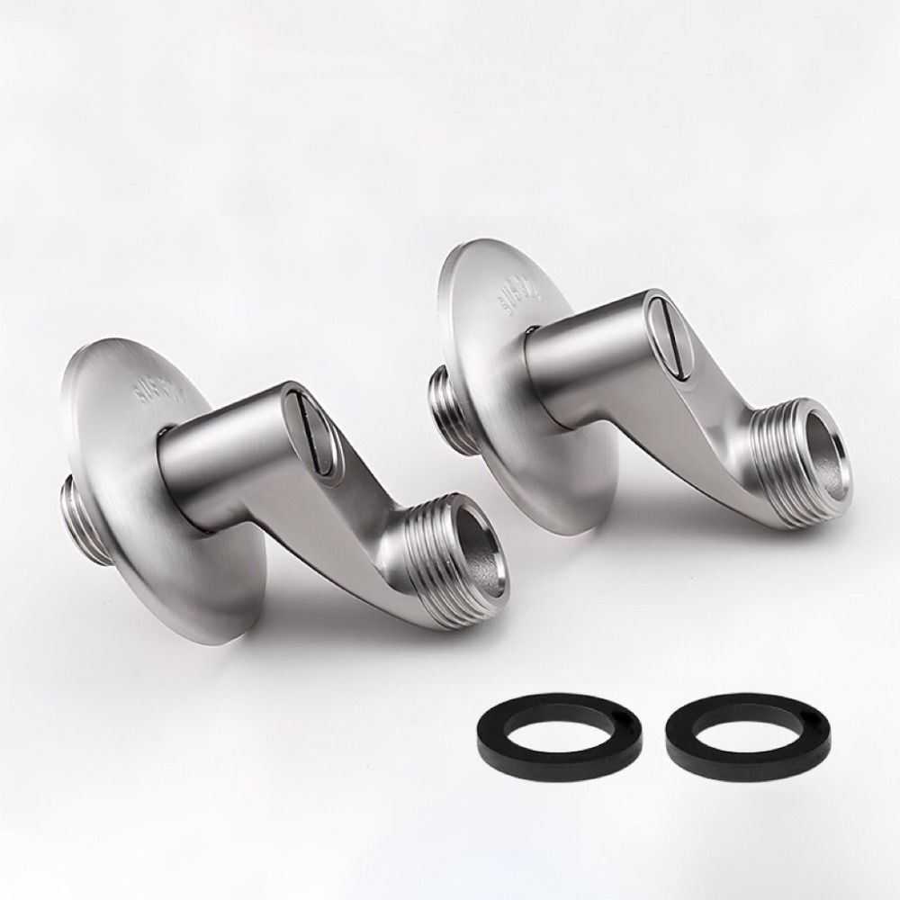 

Solid Brass Angle Valve Brushed Nickel Wall Mounted Accessories Shower Faucet Adapter Wall Mounted срібний