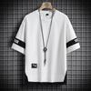 Men's Short-sleeved T-shirt Fake Two-and-a-half-sleeved Summer Loose-fitting Clothes