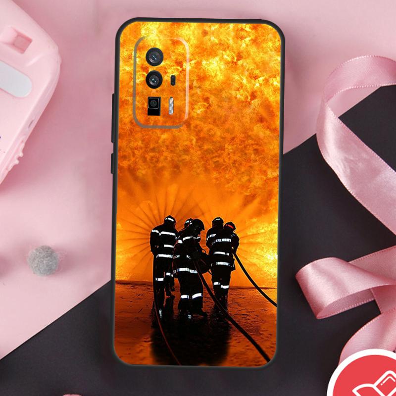 Firefighter Fire Fireman Case For Xiaomi 14 Ultra Mi 15 13 11T 12T 13T 14T Pro POCO X7 Pro X3 X5 X6 F5 F6 F7 Cover