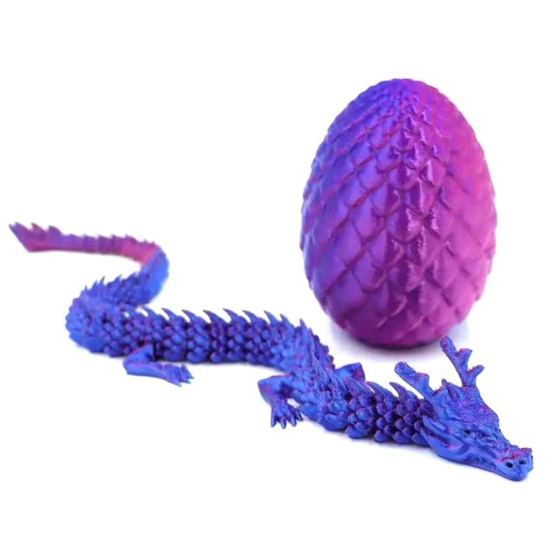 3D Printed 30Cm Dragon Egg With Articulated Dragon Model Home Decor Items Room Decoration Sculptures Figurines Desktop Ornament