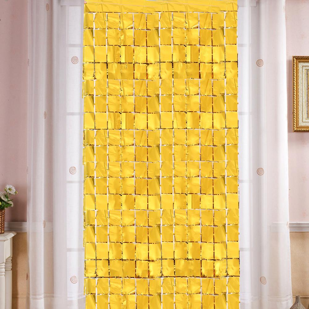 Square Attractive 1x2m Raindrop Door Curtain In Multiple Colors For Celebration Backdrops