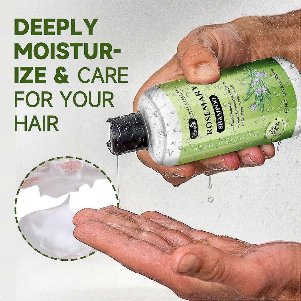 Rosemary Hair Growth Shampoo - Thickening Shampoo with Biotin Tea Tree Oil Mint for Hair Loss and Thinning Hair for Women and Men