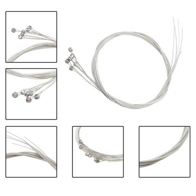 6 Pcs Folk Guitar Stainless Steel Wire Strings Classical Strings Replacement 6-String Guitar Strings Perfect Intonation