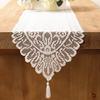 1PC Christmas Table Runner Lace Table Runner Christmas Flower Lace Table Cover for Home Kitchen Tablecloth Wedding Party Supply