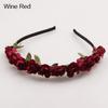 Rose Flower Headband Festival Wedding Garland Summer Beach Boho Floral Hairband