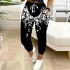 Summer Ladies Multi Style Printing Printed Sweatpants Loose Fit Drawstring Joggers Elastic Cuff Daily Casual Pants