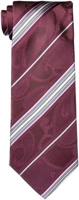 [Hiroko Koshino Homme] Necktie, Sarasa Stripe Pattern, 003254-20000-4905 04 Red Base, Pink, White Base, FREE