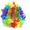 Clown Roleplay Cosplay Costume Outfits Halloween Clown Dressing Up Set Clown Nose Colorful Wigs