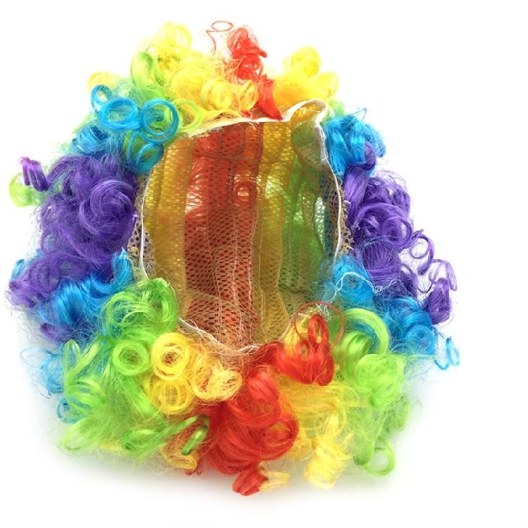 Clown Roleplay Cosplay Costume Outfits Halloween Clown Dressing Up Set Clown Nose Colorful Wigs