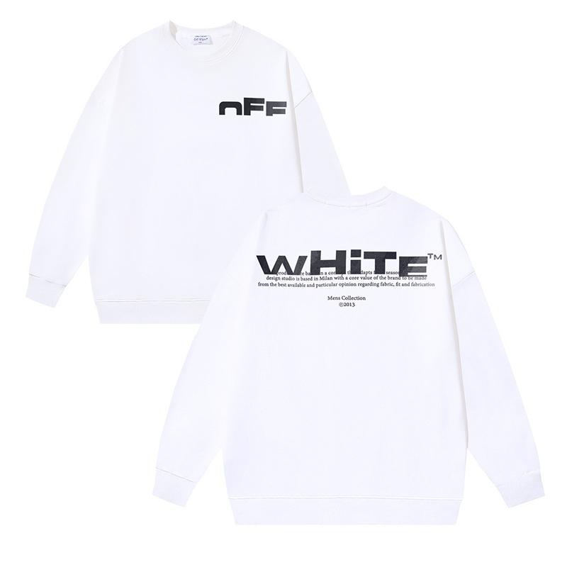 Off-White 2026 Herbst und Winter Neu Unvollständiger Buchstabenaufdruck Muster Herren und Damen Rundhals Hoodie