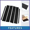 6Pcs Car Pillar Window Trim Cover for Ford Explorer 11-19 Black Carbon Fiber