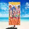L-Lucky Star Anime Beach Towel Microfiber Soft Quick Dry Gym Sports Towel Konata Izumi Bath Towel for Bathroom Swimming Outdoor
