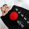 Bushido and Japanese Sun (White text) Throw Blanket Cute Plaid Luxury Brand Luxury Flannel Fabric Blankets