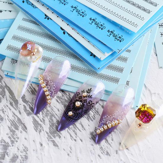 Yousheng 24Pcs/Set Nail Transfer Vivid Images DIY Colorful Roll Totem Stickers Manicure Sliders Decoration for Female