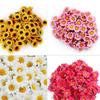 100Pcs Artificial Gerbera Daisy Silk Flowers Heads For Diy Wedding Party,