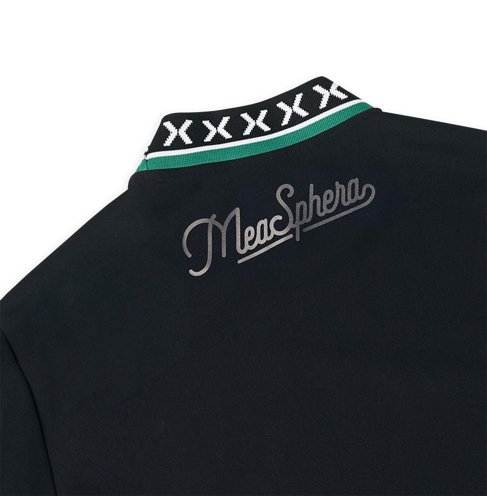 MEASPHERA Men Slim-Fit High Neck T-Shirt Black