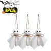 Halloween Ghost Hanging Ornaments with Rope Cute DIY Wall Hang Specter Dolls Haunted House Party Yard Tree Decor Scene Props