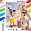 Pinocchio Christmas Market Painting By Numbers Kit Hand Painting Home Decor