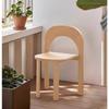Sedia da Pranzo Massiccia Vintage, Seduta Impilabile Minimalista Giapponese, Sedia Laterale da Cucina Estetica Wabi-sabi per Soggiorno