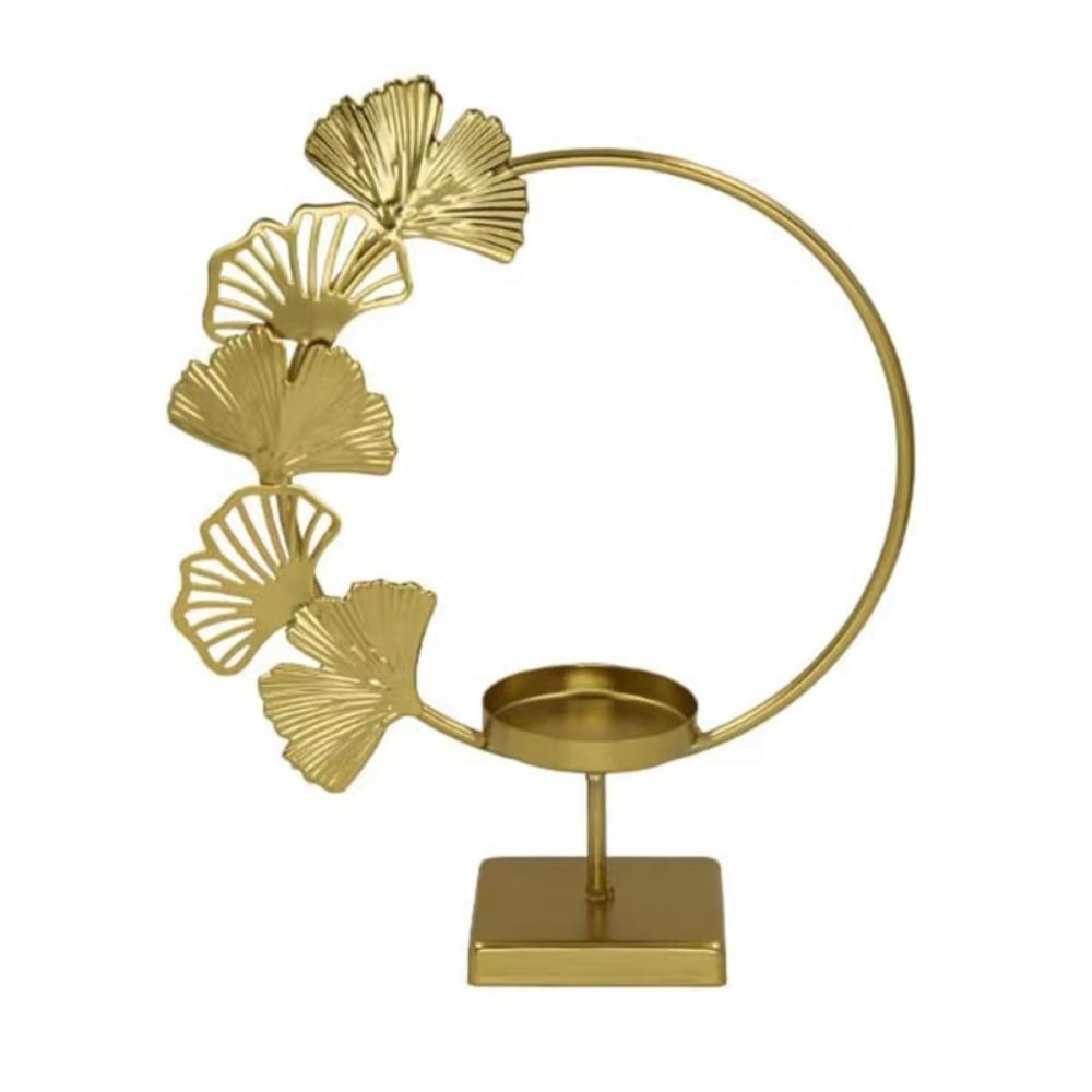 Gold Iron Candle Holder Exquisite Desktop Tealight Holder  Wedding Props