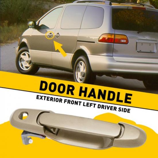 Door Handle For 1998-03 Toyota Sienna Van Front Outer Left Driver Side Beige