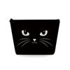 Women Black Cat Print Cosmetic Bag Toiletries Organize Travel Storage Case 6740