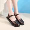Fashion Women Platform Sandals Transparent Color Summer Jelly Shoes Soft PVC Close Toe Thick Sole Female Beach Leisure Sandalias