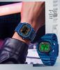 Sanda Men's Square Waterproof Electronic Watch with Fashionable Light and Alarm Clock.