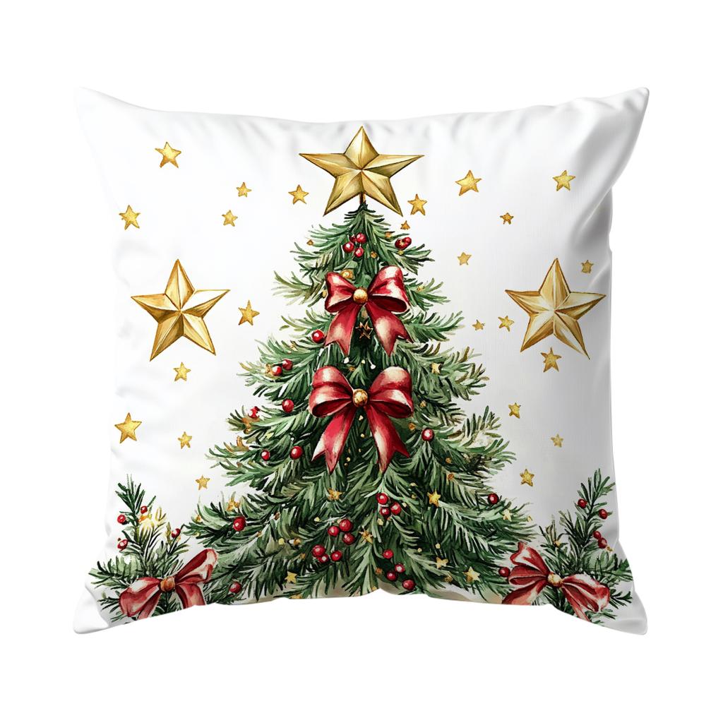 Christmas Reindeer Santa Claus Cushions Pillowcase Polyester Cushion Cover Throw Pillow Sofa Decoration Pillowcover Home Decor