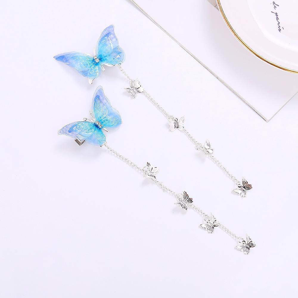 Kinder Quaste Damen Haaraccessoires Schmetterling Haarnadel Hanfu Kopfschmuck Antiker Haarclip