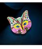 Vintage-Style Retro Cat Mask Brooch: Fashionable Corsage Pin for Women