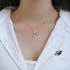 Butterfly Water Drop Diamond Necklace Exquisite Fashion Light Luxury Clavicle Chain New Niche