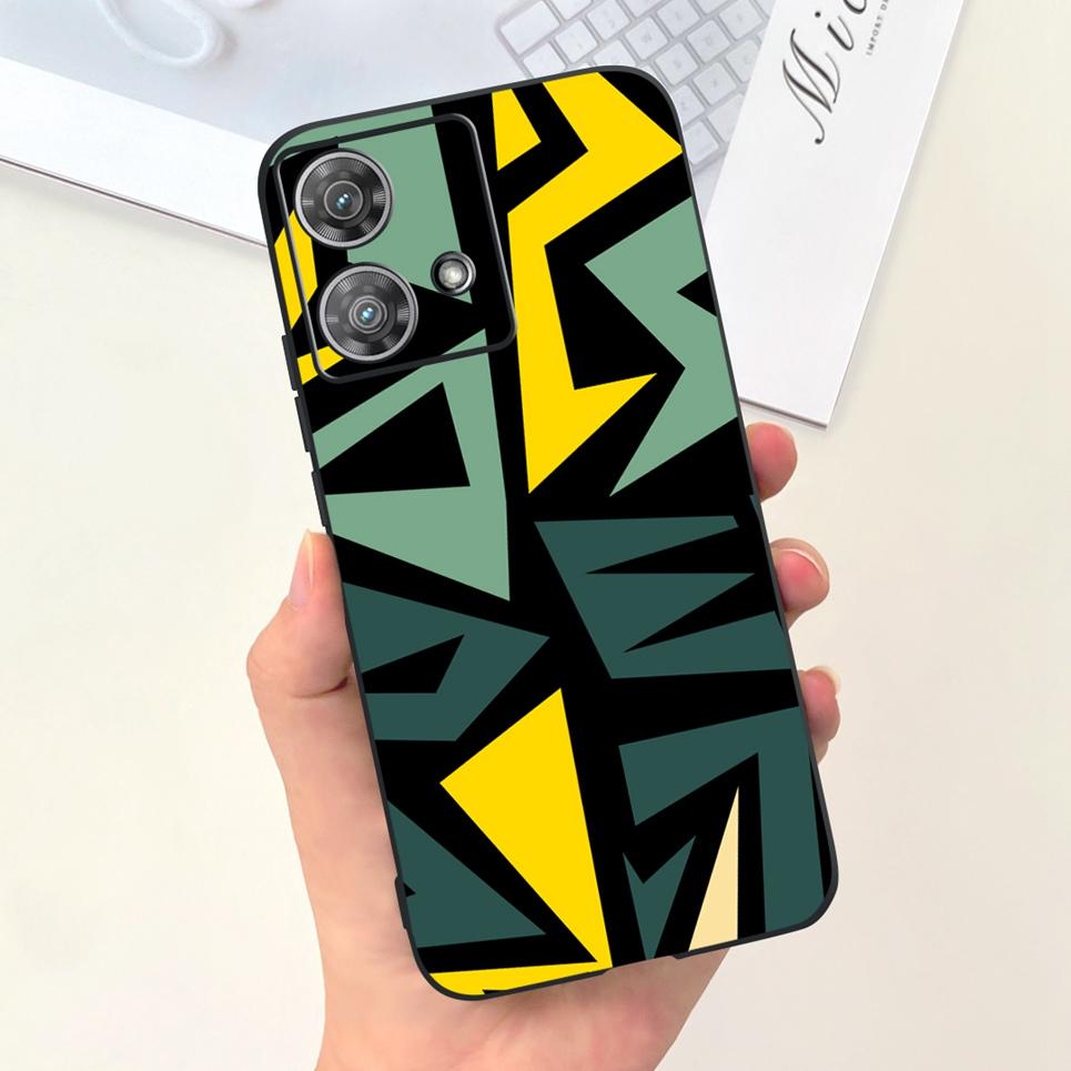 For Motorola Moto Edge 40 Neo / Edge40 / Edge 30 Lite / Edge 20 Lite 20 Pro Phone Case Soft Silicone Black Back Cover Cartoon