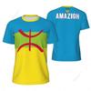 AMAZIGH Flagge 3D-Druck Sport Schnelltrocknend Atmungsaktiv Herren T-Shirt Outdoor Fußballtrikot Team Kurzarm Eltern-Kind Oberteil Kleidung