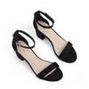 Available Plus-Size Women's High-End European & American Block Heel Sandals: Single Strap, Comfortable for Outdoor Wear.