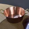 Handcrafted Vintage Copper Pot,Camping Thickened Pot With lid Cooking Utensil Simmering Pasta Stewing,24.5 cm Hammer Texture Pot