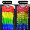 Ventaglio da Palco Classico Multicolore Lungo Ventaglio di Seta Ventaglio Luminoso da Danza Halloween