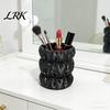 Office Desk Pen Holder Macaron Color Holder, Cloud Pleat Design Pencil Dressing Table Storage Soft Satin Compact Desktop Organizer for Pens