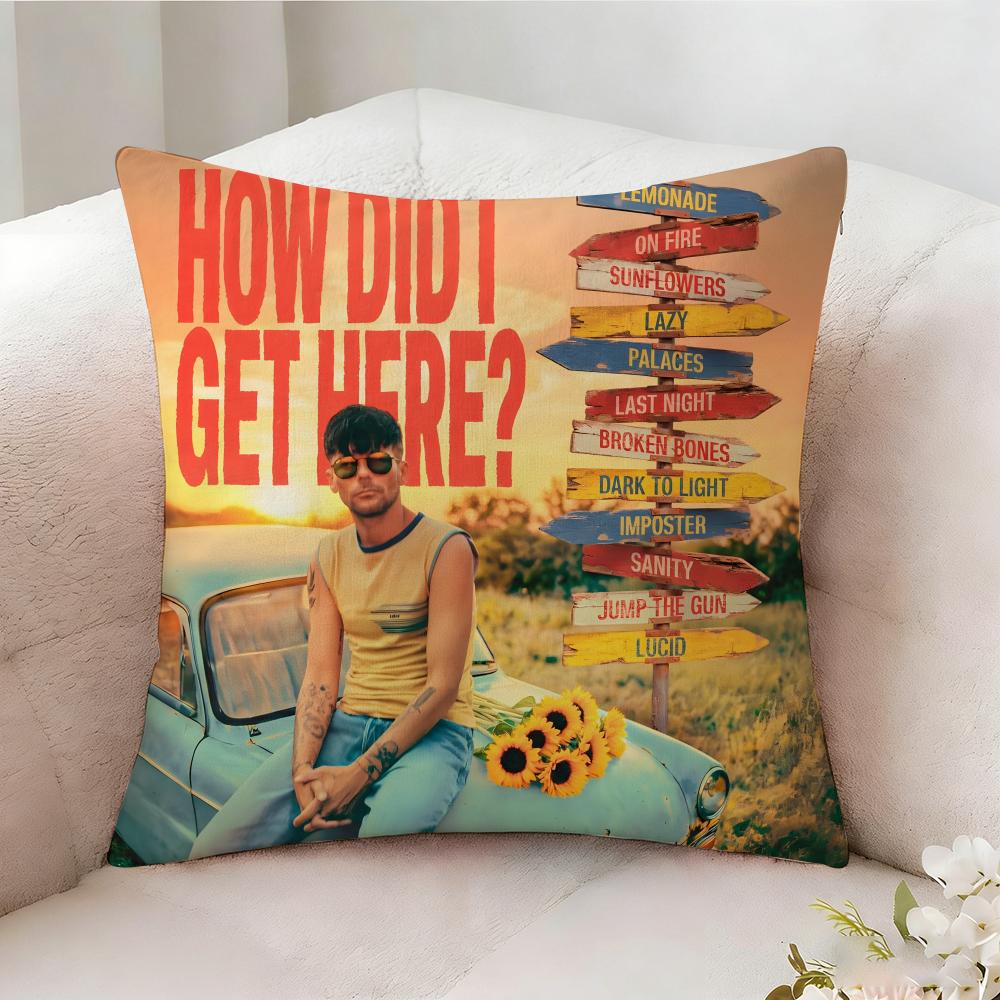 Louis T-Tomlinson Singer Pillow Case Pillowcase, Double-sided Printed, Sofa Cushion, Bedroom Headboard Pillow