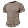 Magliette estive casual da uomo con scollo a giro, vestibilità attillata, a maniche corte, basiche, solide, da allenamento, traspiranti, sportive, traspiranti, per uomo