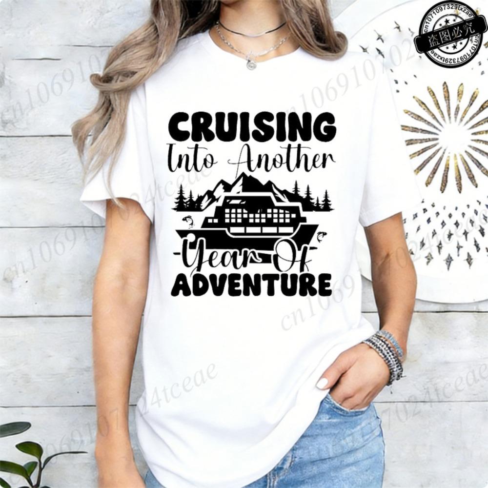 New Harajuku Funny Aw Ship It's My Birthday Trip 2026 T Shirt Fashion Women T Shirt Tops Short Sleeve T-shirt Ladies Casual Tees