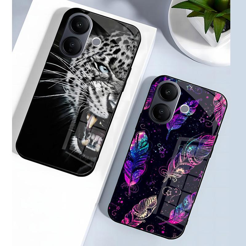 Schutzhülle aus robustem, gehärtetem Glas für VIVO V60, V50 Lite, V60E und V50E – inklusive Kameraschutz für VIVO T4R und T4 Pro