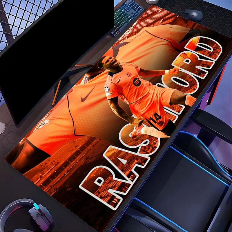 Marcus Rashford Mouse Pad, Large Gaming Desk Mat, Non-slip XXL Mousepad for Laptop & Tablet, Mini PC Playmat with Stitched Edges
